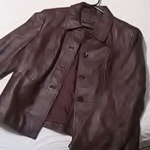 Brand new. Brown Valerie Stevens said leather jack